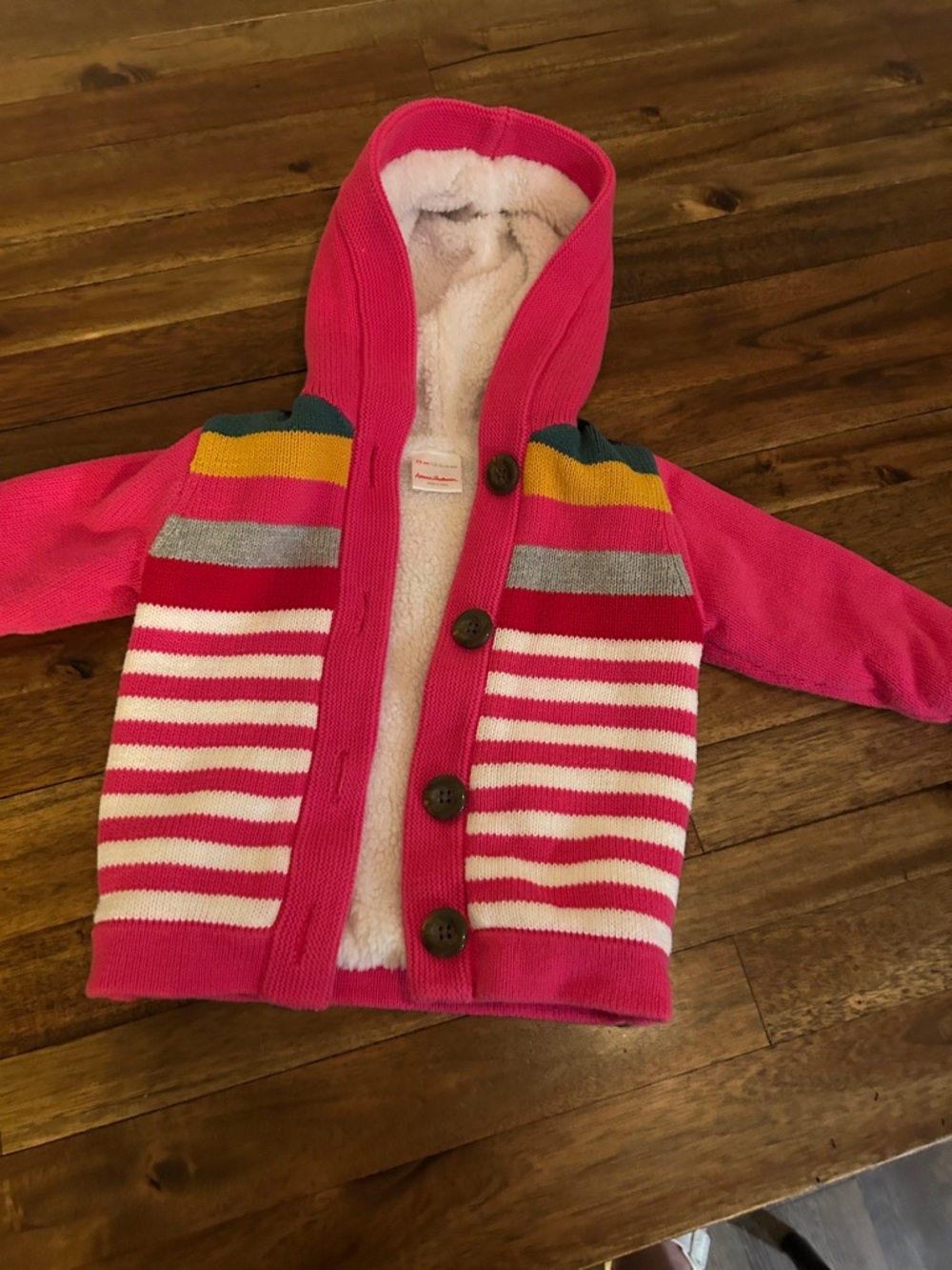 Hanna Anderson sweater jacket 12-18 mos